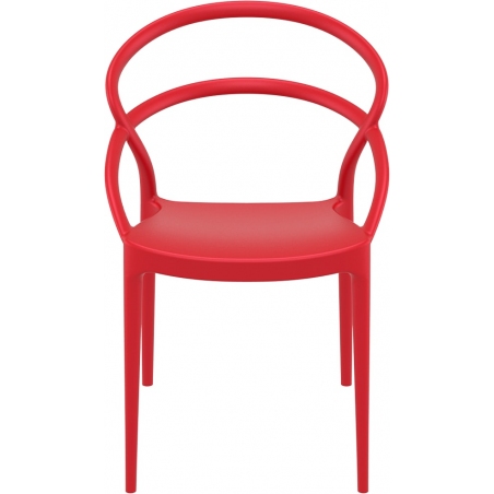 Krzesło z tworzywa Pia Czerwone Siesta