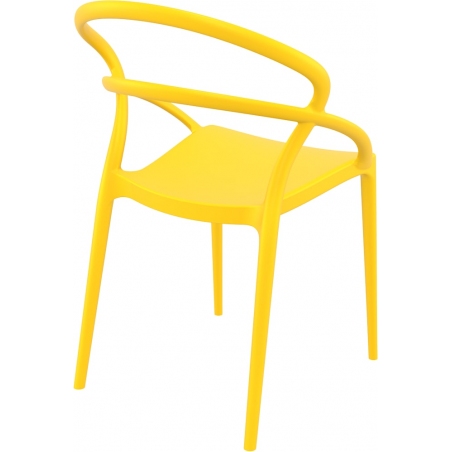 Krzesło z tworzywa Pia Żółte Siesta