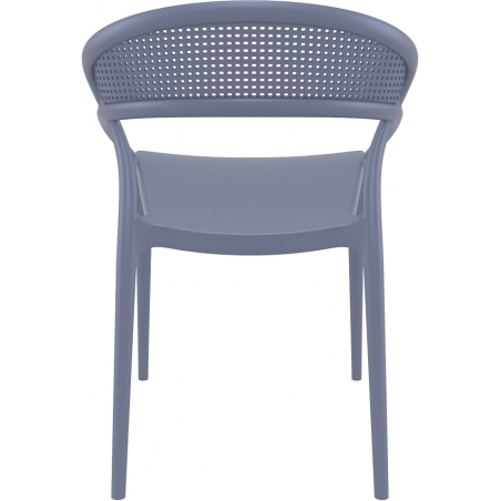 Sunset dark grey plastic chair with armrests Siesta