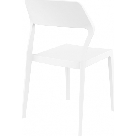 Snow white polypropylene chair Siesta