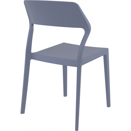 Snow dark grey polypropylene chair Siesta