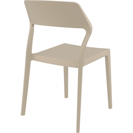 Snow beige polypropylene chair Siesta