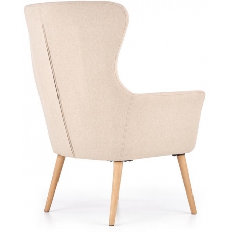 Cotto beige scandinavian armchair with wooden legs Halmar