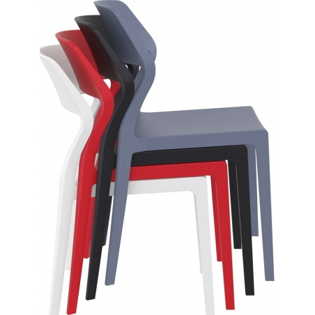 Snow red polypropylene chair Siesta