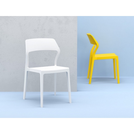 Snow yellow polypropylene chair Siesta