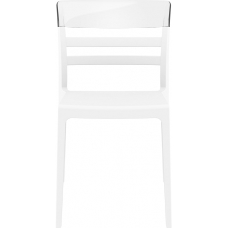 Moon white&transparent polypropylene chair Siesta