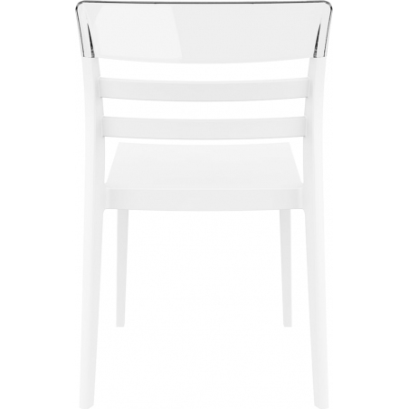 Krzesło z tworzywa Moon Biały z przeźroczystym Siesta