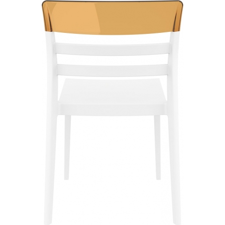 Moon white&amber transparent polypropylene chair Siesta