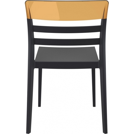 Krzesło z tworzywa Moon Czarny z bursztynowym przeźroczystym Siesta