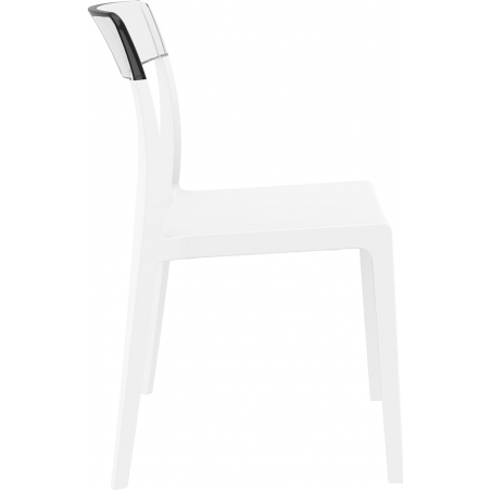 Krzesło z tworzywa Flash Biały z przeźroczystym Siesta
