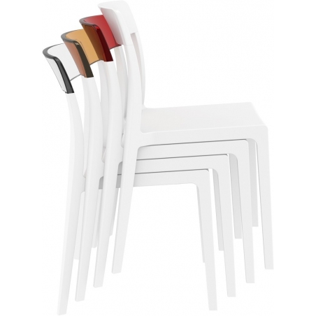 Flash white&transparent polypropylene chair Siesta