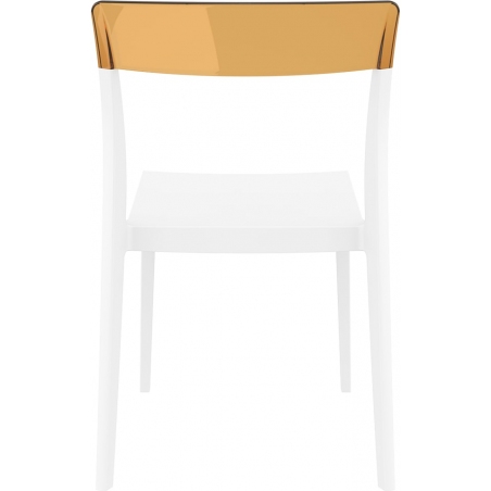 Krzesło z tworzywa Flash Biały z bursztynowym przeźroczystym Siesta