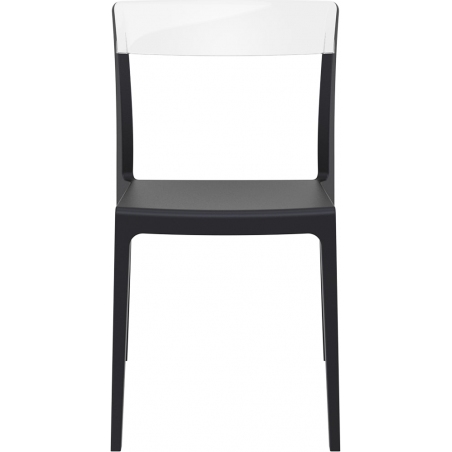 Flash black&transparent polypropylene chair Siesta
