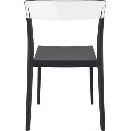 Krzesło z tworzywa Flash Czarny z przeźroczystym Siesta