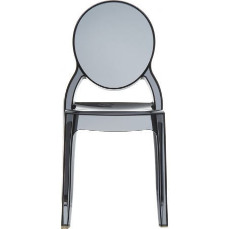 Krzesło z tworzywa Elizabeth Czarny przeźroczysty Siesta