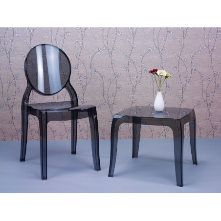 Elizabeth black transparent polypropylene chair Siesta