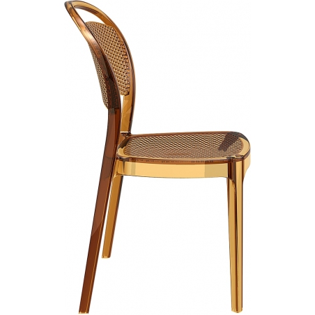 Krzesło z tworzywa Bee Bursztynowy przeźroczysty Siesta