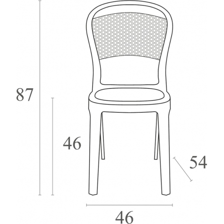 Krzesło z tworzywa Bee Bursztynowy przeźroczysty Siesta