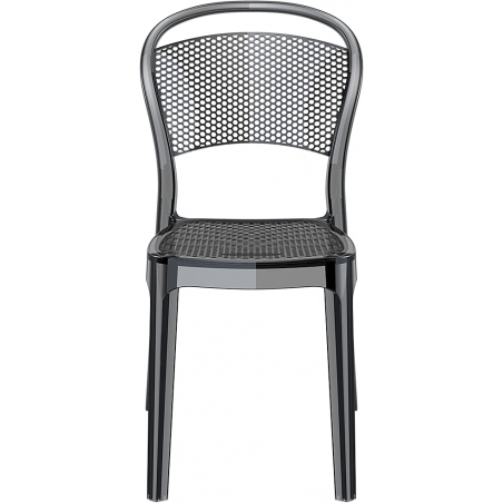 Bee black transparent polypropylene chair Siesta