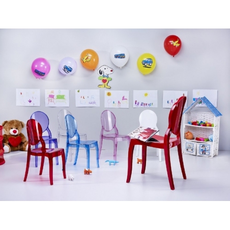 Baby Elizabeth blue transparent children's chair Siesta