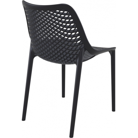 Air black plastic openwork chair Siesta