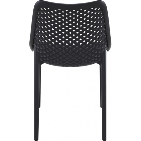 Krzesło ażurowe z tworzywa Air Czarne Siesta