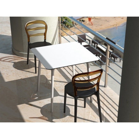 Miss Bibi black&amber transparent polypropylene chair Siesta