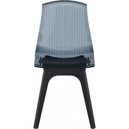 Allegra black transparent polypropylene chair Siesta