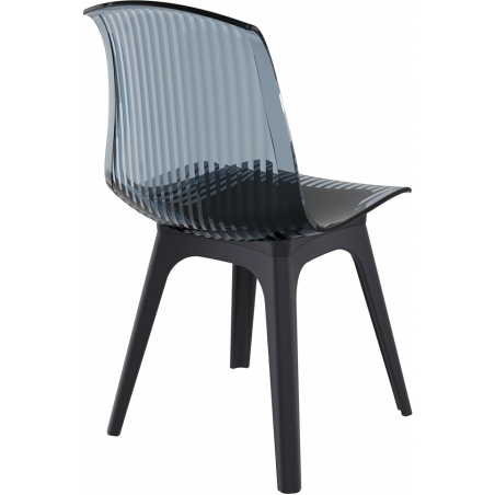 Krzesło z tworzywa Allegra Czarny przeźroczysty Siesta