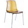 Designerskie Krzesło z tworzywa Allegra Bursztynowy przeźroczysty Siesta do jadalni, kuchni i salonu.