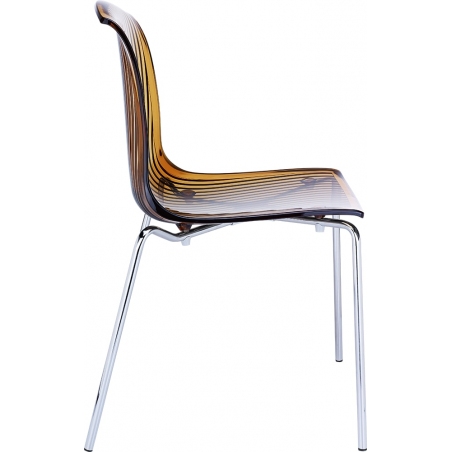 Krzesło z tworzywa Allegra Bursztynowy przeźroczysty Siesta