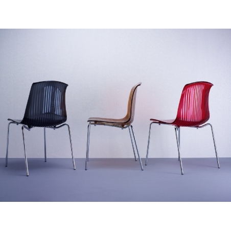Krzesło z tworzywa Allegra Bursztynowy przeźroczysty Siesta