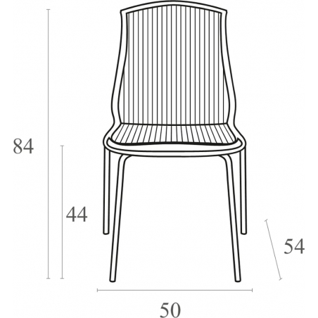 Allegra transparent modern chair Siesta