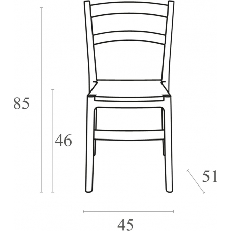 Krzesło ogrodowe plastikowe Tiffany Brązowe Siesta