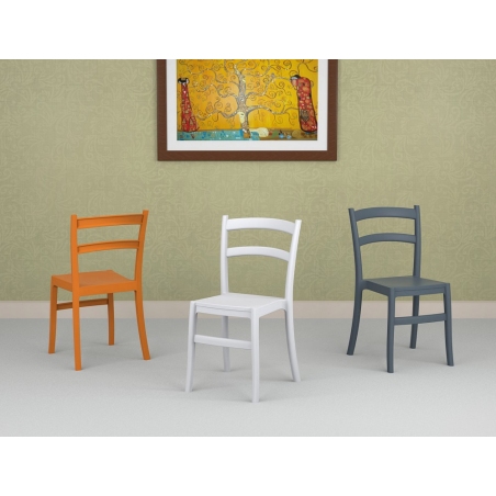Krzesło ogrodowe plastikowe Tiffany Pomarańczowe Siesta