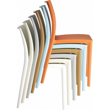 Maya orange plastic chair Siesta