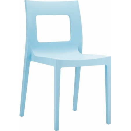 Stylowe Krzesło ogrodowe plastikowe Lucca Chair Niebieskie Siesta na taras i do restuaracji.