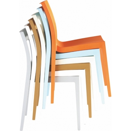 Krzesło ogrodowe plastikowe Lucca Chair Pomarańczowe Siesta