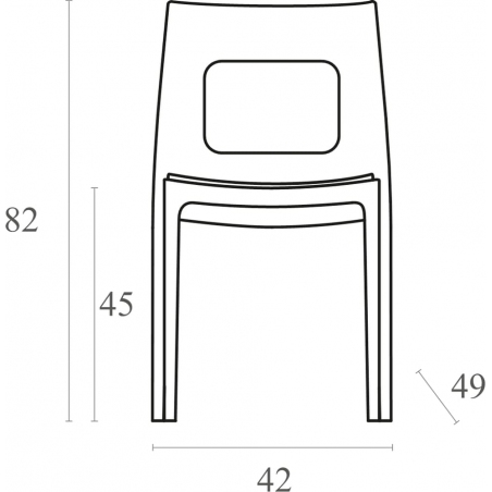Krzesło ogrodowe plastikowe Lucca Chair Pomarańczowe Siesta