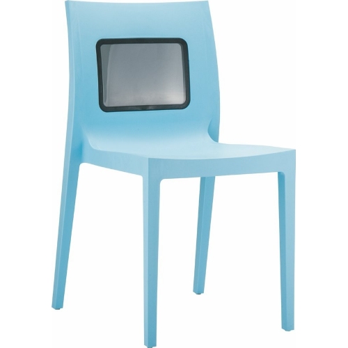Lucca - T Chair blue plastic garden chair Siesta