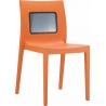 Stylowe Krzesło ogrodowe plastikowe Lucca - T Chair Pomarańczowe Siesta na taras i do restuaracji.