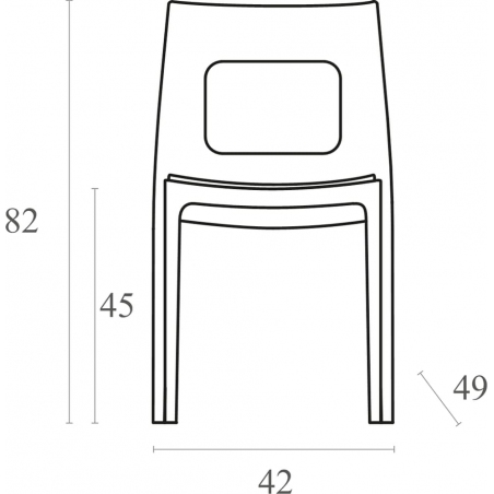 Krzesło ogrodowe plastikowe Lucca - T Chair Pomarańczowe Siesta