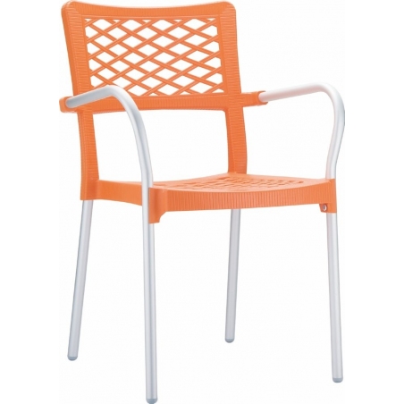 Bella orange garden chair with armrests Siesta