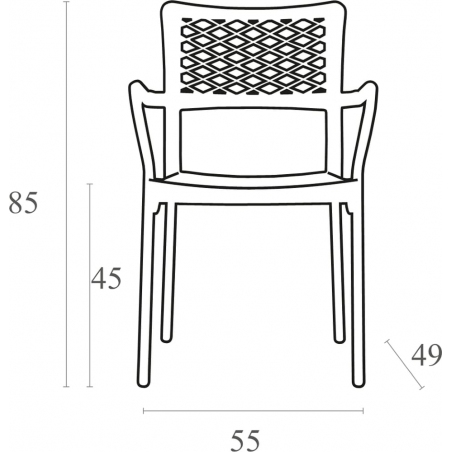 Krzesło ogrodowe z podłokietnikami Bella Armchair Białe Siesta