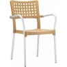 Gala beige garden chair with armrests Siesta