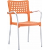 Stylowe Krzesło ogrodowe z podłokietnikami Gala Armchair Pomarańczowe Siesta na taras i do restuaracji.