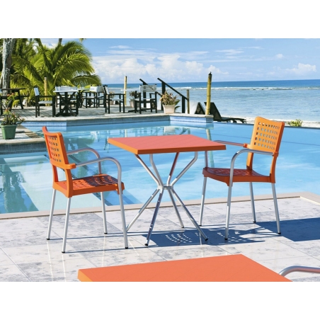 Krzesło ogrodowe z podłokietnikami Gala Armchair Pomarańczowe Siesta