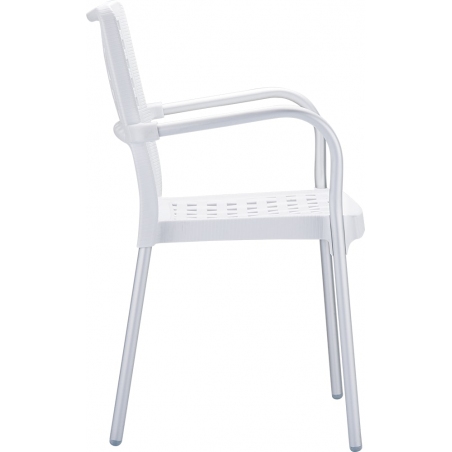 Krzesło ogrodowe z podłokietnikami Gala Armchair Białe Siesta
