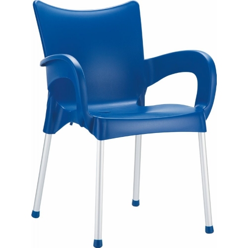 Romeo blue garden chair with armrests Siesta