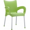 Romeo green garden chair with armrests Siesta